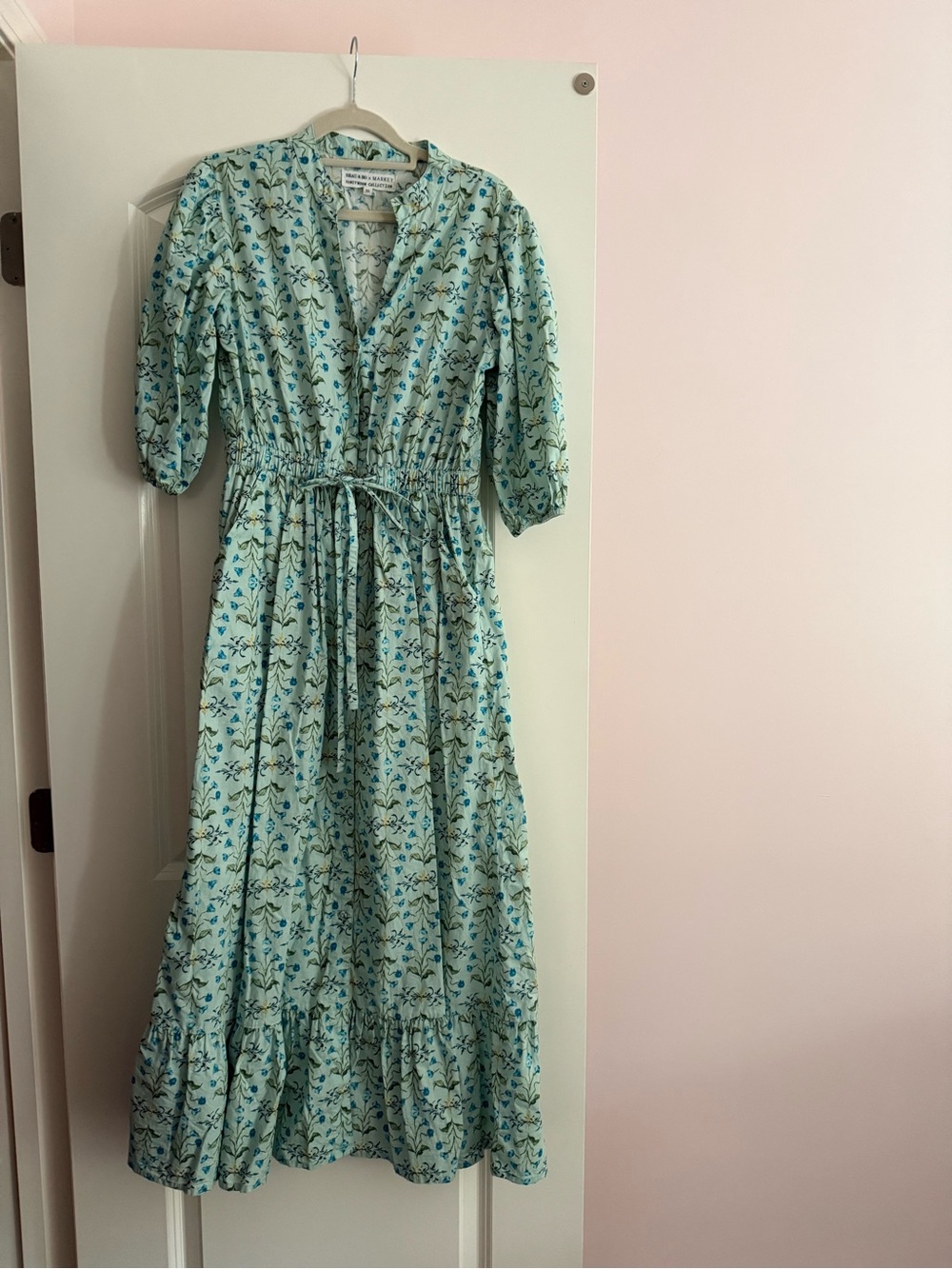Blue Floral Tie-Front Maxi Dress by & Other Stories